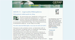 Desktop Screenshot of gefap-philosophieren.de